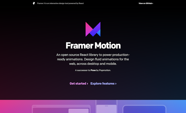 The Framer Motion website